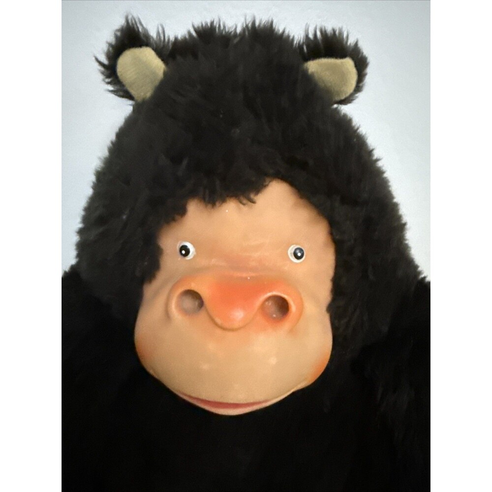 Vintage Rubber Face Gorilla Plush Brown Monkey Doll Stuffed 11” Rare - Picture 2 of 8